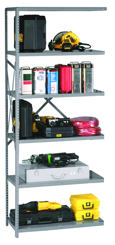 48 x 24 x 87" - 20 Gauge - Heavy Duty Industrial Shelving Adder Unit - Eagle Tool & Supply