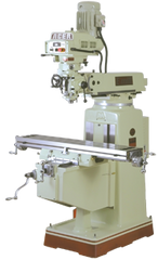 Electronic Variable Speed Vertical Mill - CAT40 Spindle - 10 x 50'' Table Size - 5HP - 3PH - 220V Motor - Eagle Tool & Supply