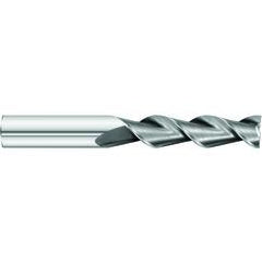 3/8 x 3/8 x 1-1/2 x 3-1/4 OAL Square 2 Flute Carbide End Mill for Aluminum - Round Shank- Uncoated - Eagle Tool & Supply