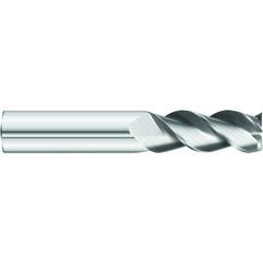 5/8 x 5/8 x 2-1/2 x 5 OAL Square 3 Flute Carbide End Mill for Aluminum - Weldon Shank- Uncoated - Eagle Tool & Supply