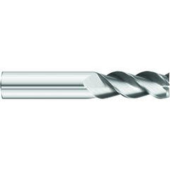 3/4 x 3/4 x 3-1/4 x 6 OAL Square 3 Flute Carbide End Mill for Aluminum - Round Shank- Uncoated - Eagle Tool & Supply