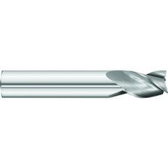 5/8 x 5/8 x 1 x 3-1/2 OAL Square 3 Flute Carbide End Mill for Aluminum - Round Shank- Uncoated - Eagle Tool & Supply