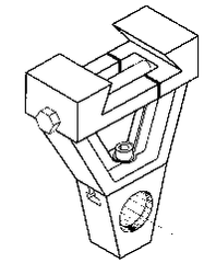 Right Angle Arbor Support for Vertical Milling Machine - Model #HR-OUT-WEL-45 - Eagle Tool & Supply