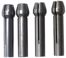 #600 - Contains: 4 Collets 1/32 - 1/8 - For: 8 Handpiece - Collet Set for Flex Shaft Grinder - Eagle Tool & Supply