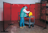 6' x 6' - Protect-O-Screen Welding Screen-Trans Vinyl - Eagle Tool & Supply