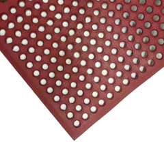 3' x 10' x 1/2" Thick Drainage MatÂ - Red - Eagle Tool & Supply