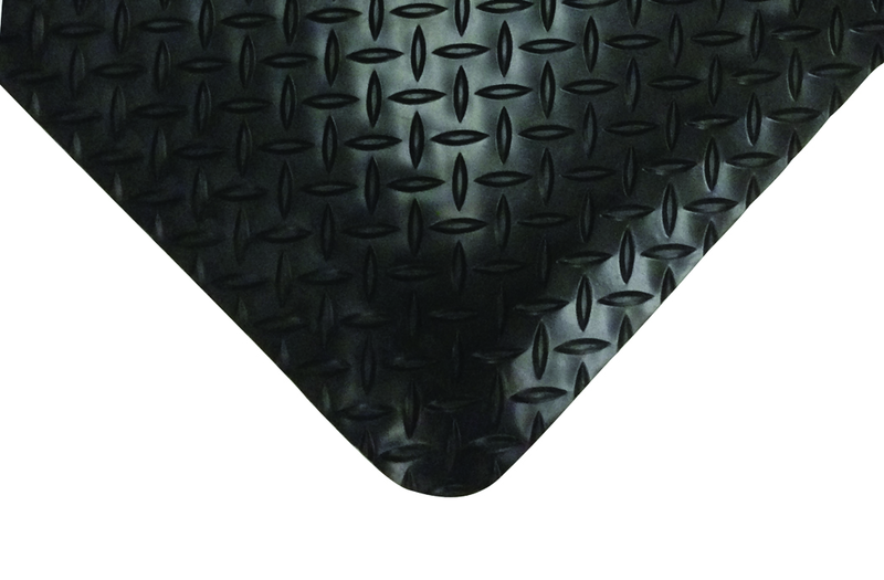 4' x 75' x 15/16" Thick Diamond Comfort Mat - Black - Eagle Tool & Supply