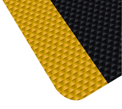 3' x 10' x 11/16" Thick Traction Anti Fatigue Mat - Yellow/Black - Eagle Tool & Supply