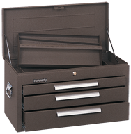 263 3-Drawer Mechanic's Chest - Model No.263B Brown 14.75H x 12-1/8D x 26.13''W - Eagle Tool & Supply