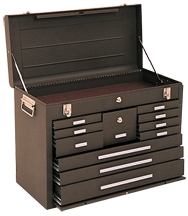 Journeyman 11-Drawer Chest - Model No.3611B Brown 18-7/8H x 12-1/8D x 26.75''W - Eagle Tool & Supply