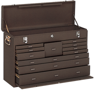 11-Drawer Journeyman Chest - Model No.52611B Brown 18H x 8.5D x 26.75''W - Eagle Tool & Supply