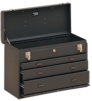 3-Drawer Apprentice Machinists' Chest - Model No.620 Brown 13.63H x 8.5D x 20.13''W - Eagle Tool & Supply