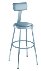 25" - 33" Adjustable Padded Stool With Padded Backrest - Eagle Tool & Supply