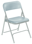 Plastic Folding Chair - Plastic Seat/Back Steel Frame - Grey - Eagle Tool & Supply