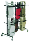 Double Tier Storage Rack Dolly Chairs-9-gauge Steel Frame - Eagle Tool & Supply
