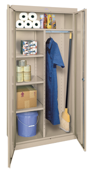 46 x 24 x 72" (Tropic Sand) - Combination Storage Cabinet with Doors - Eagle Tool & Supply