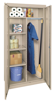 46 x 24 x 72" (Charcoal) - Combination Storage Cabinet with Doors - Eagle Tool & Supply