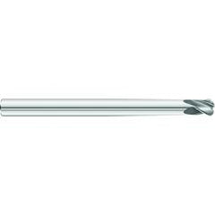 1/2 x 1/2 x 3/8 x 4 OAL .125 C/R 4 Flute Necked Carbide End Mill - Round Shank-TiAlN Coated - Eagle Tool & Supply