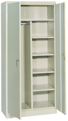 36 x 18 x 78'' (Dove Gray or Putty) - Combo Wardrobe/Storage Cabinet - Eagle Tool & Supply