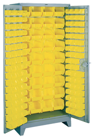 36 x 21 x 82'' (136 Bins Included) - Bin Storage Cabinet - Eagle Tool & Supply