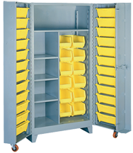 38 x 28 x 76'' (36 Bins Included) - Bin Storage Cabinet - Eagle Tool & Supply