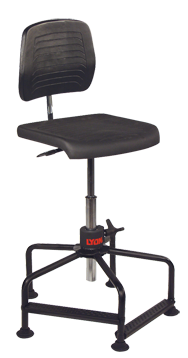 17" - 35" - Industrial Pneumatic Chair w/Back Depth / Back Height Adjustment - Eagle Tool & Supply