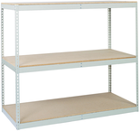 96 x 48'' (3 Shelves) - Double-Rivet Flanged Beam Shelving Section - Eagle Tool & Supply