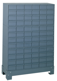 48-1/8 x 12-1/4 x 34-1/8'' (72 Compartments) - Steel Modular Parts Cabinet - Eagle Tool & Supply