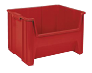 19 x 15-1/4 x 12'' - Red Stak-N-Store Bin - Eagle Tool & Supply