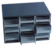 11 x 11 x 17'' (9 Compartments) - Steel Modular Parts Cabinet - Eagle Tool & Supply