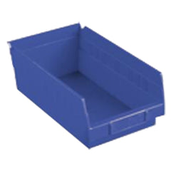 11 1/8″ × 11 5/8″ × 4″ - Blue Economy Shelf Bin - Eagle Tool & Supply