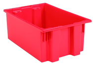 19-1/2 x 15-1/2 x 10'' - Red Nest-Stack-Tote Box - Eagle Tool & Supply