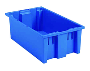 19-1/2 x 13-1/2 x 8'' - Blue Nest-Stack-Tote Box - Eagle Tool & Supply