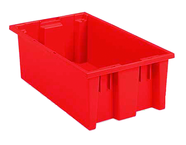 19-1/2 x 13-1/2 x 8'' - Red Nest-Stack-Tote Box - Eagle Tool & Supply