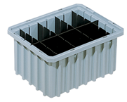 20-1/8 x 14-7/8 x 7-7/16'' - Gray Akro-Grid Stackable Containers - Eagle Tool & Supply