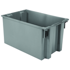 29-1/2 x 19-1/2 x 15'' - Gray Nest-Stack-Tote Box - Eagle Tool & Supply