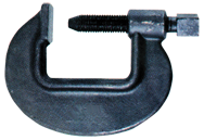 Heavy Duty Forged Deep Throat C-Clamp - 3-1/4'' Throat Depth, 6-5/8'' Max. Opening - Eagle Tool & Supply