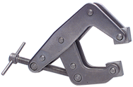 T-Handle Stainless Steel Clamp - 1-1/4'' Throat Depth, 3'' Max. Opening - Eagle Tool & Supply