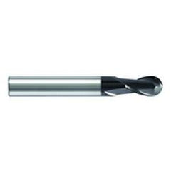 8mm Dia. - 59mm OAL - Solid CBD AlTiN-2 FL - Ball Nose EM - - For Hard Material - Eagle Tool & Supply