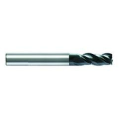 9mm Dia. x 72mm Overall Length 3-Flute Square End Solid Carbide SE End Mill-Round Shank-Center Cut-AlCrN - Eagle Tool & Supply