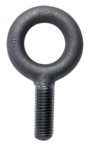 No Shoulder Plain Eye Bolt - 1-1/8-7 Thread, 2'' Eye Dia. - Eagle Tool & Supply