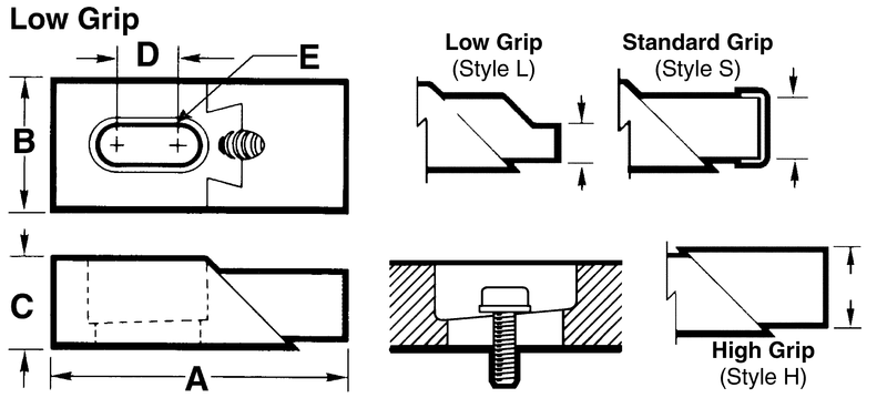 #33804 - 4-1/8'' Long - Double Action Edge Clamp - Eagle Tool & Supply