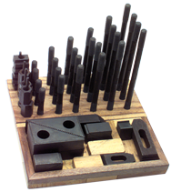 Machinist Clamping Set - #NS625SS; 1/2-13 Stud Size; 1/2 T-Slot Size - Eagle Tool & Supply