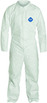 Tyvek® White Collared Zip Up Coveralls - Large (case of 25) - Eagle Tool & Supply