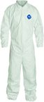 Tyvek® White Collared Zip Up Coveralls w/ Elastic Wrist & Ankles - Medium (case of 25) - Eagle Tool & Supply