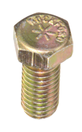 1-1/4-7 x 5-1/2 - Zinc / Yellow Plated Heat Treated Alloy Steel - Cap Screws - Hex - Eagle Tool & Supply