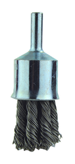 1" Diameter - 1/4" Shank - .006 Wire - End Brush - Eagle Tool & Supply