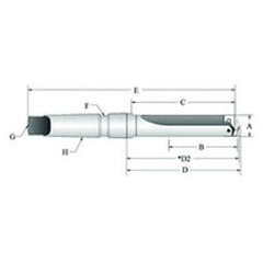 22015S-4IS-56 T-A® Spade Blade Holder - Flute- Series 1.5 - Eagle Tool & Supply