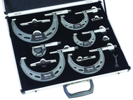 #ST444.1CXRLZ   0 - 6" / 0-150mm .0001 Graduation Micrometer Set - Eagle Tool & Supply