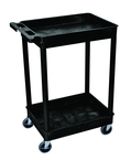 Utility Cart 2 Tub Shelves - 24" x 18" x 37-1/4" - Eagle Tool & Supply